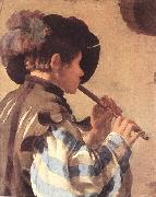TERBRUGGHEN, Hendrick The Flute Player et oil on canvas